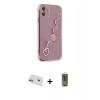 MARSİLYAN™- iPhone 12 Kılıf Nova Işık Prime - Siyah Joko Magic 5D Hayalet Cam + Rainbow Kamera Lens Koruma Cam - MR