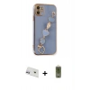 MARSİLYAN™- iPhone 12 Kılıf Nova Işık Prime - Siyah Joko Magic 5D Hayalet Cam + Rainbow Kamera Lens Koruma Cam - MR