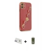 MARSİLYAN™- iPhone 12 Kılıf Nova Işık Prime - Siyah Joko Magic 5D Hayalet Cam + Rainbow Kamera Lens Koruma Cam - MR