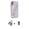 MARSİLYAN™- iPhone 12 Kılıf Nova Işık Prime - Siyah Joko Magic 5D Hayalet Cam + Raze Metal Kamera Lens - KI