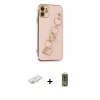 MARSİLYAN™- iPhone 12 Kılıf Nova Işık Prime - Siyah Joko Magic 5D Hayalet Cam + Renkli Kamera Lens Koruma Cam - SI