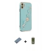 MARSİLYAN™- iPhone 12 Kılıf Nova Işık Prime - Siyah Joko Magic 5D Hayalet Cam + Shine Kamera Lens Koruma Cam - SABE