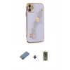 MARSİLYAN™- iPhone 12 Kılıf Nova Işık Prime - Siyah Joko Magic 5D Hayalet Cam + Shine Kamera Lens Koruma Cam - SABE