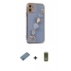 MARSİLYAN™- iPhone 12 Kılıf Nova Işık Prime - Siyah Joko Magic 5D Hayalet Cam + Shine Kamera Lens Koruma Cam - SABE