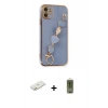 MARSİLYAN™- iPhone 12 Kılıf Nova Işık Prime - Siyah Joko Magic 5D Hayalet Cam + Renkli Kamera Lens Koruma Cam - TU