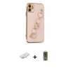 MARSİLYAN™- iPhone 12 Kılıf Nova Işık Prime - Siyah Joko Magic 5D Hayalet Cam + Renkli Kamera Lens Koruma Cam - YL