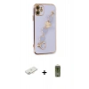 MARSİLYAN™- iPhone 12 Kılıf Nova Işık Prime - Siyah Joko Magic 5D Hayalet Cam + Renkli Kamera Lens Koruma Cam - YL