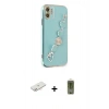 MARSİLYAN™- iPhone 12 Kılıf Nova Işık Prime - Siyah Joko Magic 5D Hayalet Cam + Renkli Kamera Lens Koruma Cam - YL