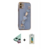 MARSİLYAN™- iPhone 12 Kılıf Nova Işık Prime - Siyah Polymer Nano Ekran Koruyucu + Raze Metal Kamera Lens - KI