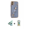 MARSİLYAN™- iPhone 12 Kılıf Nova Işık Prime - Siyah Polymer Nano Ekran Koruyucu + Raze Metal Kamera Lens - MI