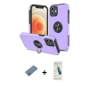 MARSİLYAN™- iPhone 12 Kılıf Odak Form Prime - Şeffaf Pasifik Cam Ekran Koruyucu + Shine Kamera Lens Koruma Cam - PE