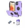MARSİLYAN™- iPhone 12 Kılıf Odak Form Prime - Siyah Bilvis 5in1 3D Magic Cam Ekran Koruyucu + Shine Kamera Lens Koruma Cam - GS