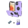 MARSİLYAN™- iPhone 12 Kılıf Odak Form Prime - Siyah Bilvis 5in1 5D Magic Hayalet Cam Ekran Koruyucu + Metal Kamera Lens Koruma Cam - MI