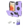 MARSİLYAN™- iPhone 12 Kılıf Odak Form Prime - Siyah Bilvis 5in1 5D Magic Hayalet Cam Ekran Koruyucu + Renkli Kamera Lens Koruma Cam - SI