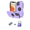 MARSİLYAN™- iPhone 12 Kılıf Odak Form Prime - Siyah Bilvis 5in1 5D Magic Hayalet Cam Ekran Koruyucu + Shine Kamera Lens Koruma Cam - GS