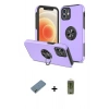 MARSİLYAN™- iPhone 12 Kılıf Odak Form Prime - Siyah Joko Magic 5D Hayalet Cam + Metal Kamera Lens Koruma Cam - AKYL