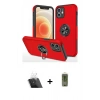 MARSİLYAN™- iPhone 12 Kılıf Odak Form Prime - Siyah Joko Magic 5D Hayalet Cam + Kamera Lens Koruma Cam - SF