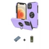 MARSİLYAN™- iPhone 12 Kılıf Odak Form Prime - Siyah Joko Magic 5D Hayalet Cam + Shine Kamera Lens Koruma Cam - MI
