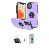 MARSİLYAN™- iPhone 12 Kılıf Odak Form Prime - Siyah Polymer Nano Ekran Koruyucu + Kamera Lens Koruma Cam - SF