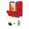 MARSİLYAN™- iPhone 12 Kılıf Odak Form Prime - Siyah Polymer Nano Ekran Koruyucu + Kamera Lens Koruma Cam - SF