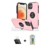 MARSİLYAN™- iPhone 12 Kılıf Odak Form Prime - Siyah Polymer Nano Ekran Koruyucu + Kamera Lens Koruma Cam - SF