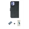 MARSİLYAN™- iPhone 12 Kılıf Siluet Işık Serisi - Şeffaf Pasifik Cam Ekran Koruyucu + Metal Kamera Lens Koruma Cam - MI