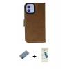 MARSİLYAN™- iPhone 12 Kılıf Siluet Işık Serisi - Şeffaf Pasifik Cam Ekran Koruyucu + Metal Kamera Lens Koruma Cam - MI