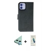 MARSİLYAN™- iPhone 12 Kılıf Siluet Işık Serisi - Şeffaf Pasifik Cam Ekran Koruyucu + Raze Metal Kamera Lens - MI