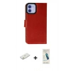 MARSİLYAN™- iPhone 12 Kılıf Siluet Işık Serisi - Şeffaf Pasifik Cam Ekran Koruyucu + Turuncu Renkli Kamera Lens Koruma Cam