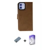 MARSİLYAN™- iPhone 12 Kılıf Siluet Işık Serisi - Siyah Bilvis 5in1 3D Magic Cam Ekran Koruyucu + Shine Kamera Lens Koruma Cam - GD