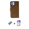 MARSİLYAN™- iPhone 12 Kılıf Siluet Işık Serisi - Siyah Bilvis 5in1 3D Magic Cam Ekran Koruyucu + Metal Kamera Lens Koruma Cam - MI