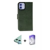 MARSİLYAN™- iPhone 12 Kılıf Siluet Işık Serisi - Siyah Bilvis 5in1 3D Magic Cam Ekran Koruyucu + Raze Metal Kamera Lens - MI
