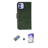 MARSİLYAN™- iPhone 12 Kılıf Siluet Işık Serisi - Siyah Bilvis 5in1 3D Magic Cam Ekran Koruyucu + Metal Kamera Lens Koruma Cam - KI
