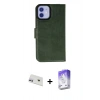MARSİLYAN™- iPhone 12 Kılıf Siluet Işık Serisi - Siyah Bilvis 5in1 3D Magic Cam Ekran Koruyucu + Rainbow Kamera Lens Koruma Cam - MR