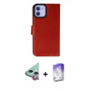 MARSİLYAN™- iPhone 12 Kılıf Siluet Işık Serisi - Siyah Bilvis 5in1 3D Magic Cam Ekran Koruyucu + Raze Metal Kamera Lens - KI