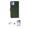 MARSİLYAN™- iPhone 12 Kılıf Siluet Işık Serisi - Siyah Bilvis 5in1 3D Magic Cam Ekran Koruyucu + Renkli Kamera Lens Koruma Cam - PE