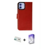 MARSİLYAN™- iPhone 12 Kılıf Siluet Işık Serisi - Siyah Bilvis 5in1 3D Magic Cam Ekran Koruyucu + Rainbow Kamera Lens Koruma Cam - YL