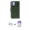MARSİLYAN™- iPhone 12 Kılıf Siluet Işık Serisi - Siyah Bilvis 5in1 3D Magic Cam Ekran Koruyucu + Rainbow Kamera Lens Koruma Cam - YL