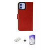 MARSİLYAN™- iPhone 12 Kılıf Siluet Işık Serisi - Siyah Bilvis 5in1 3D Magic Cam Ekran Koruyucu + Renkli Kamera Lens Koruma Cam - YL
