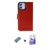 MARSİLYAN™- iPhone 12 Kılıf Siluet Işık Serisi - Siyah Bilvis 5in1 5D Magic Hayalet Cam Ekran Koruyucu + Shine Kamera Lens Koruma Cam - GD