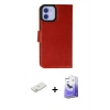 MARSİLYAN™- iPhone 12 Kılıf Siluet Işık Serisi - Siyah Bilvis 5in1 5D Magic Hayalet Cam Ekran Koruyucu + Renkli Kamera Lens Koruma Cam - TU