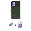 MARSİLYAN™- iPhone 12 Kılıf Siluet Işık Serisi - Siyah Bilvis 5in1 5D Magic Hayalet Cam Ekran Koruyucu + Shine Kamera Lens Koruma Cam - GD