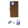 MARSİLYAN™- iPhone 12 Kılıf Siluet Işık Serisi - Siyah Bilvis 5in1 5D Magic Hayalet Cam Ekran Koruyucu + Shine Kamera Lens Koruma Cam - SABE