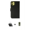 MARSİLYAN™- iPhone 12 Kılıf Siluet Işık Serisi - Siyah Joko Magic 5D Hayalet Cam + Kamera Lens Koruma Cam - SF