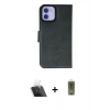 MARSİLYAN™- iPhone 12 Kılıf Siluet Işık Serisi - Siyah Joko Magic 5D Hayalet Cam + Kamera Lens Koruma Cam - SF