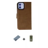 MARSİLYAN™- iPhone 12 Kılıf Siluet Işık Serisi - Siyah Joko Magic 5D Hayalet Cam + Mavi Metal Kamera Lens Koruma Cam