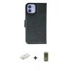 MARSİLYAN™- iPhone 12 Kılıf Siluet Işık Serisi - Siyah Joko Magic 5D Hayalet Cam + Renkli Kamera Lens Koruma Cam - SI