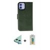 MARSİLYAN™- iPhone 12 Kılıf Siluet Işık Serisi - Siyah Polymer Nano Ekran Koruyucu + Raze Metal Kamera Lens - MI