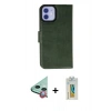 MARSİLYAN™- iPhone 12 Kılıf Siluet Işık Serisi - Siyah Polymer Nano Ekran Koruyucu + Raze Metal Kamera Lens - KI