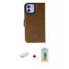 MARSİLYAN™- iPhone 12 Kılıf Siluet Işık Serisi - Siyah Polymer Nano Ekran Koruyucu + Renkli Kamera Lens Koruma Cam - SI